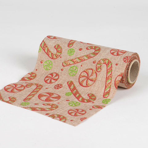 Natural -  Faux Burlap Roll ( W: 6 inch | L: 5 Yards ) - 960496GO FuzzyFabric - Wholesale Ribbons, Tulle Fabric, Wreath Deco Mesh Supplies