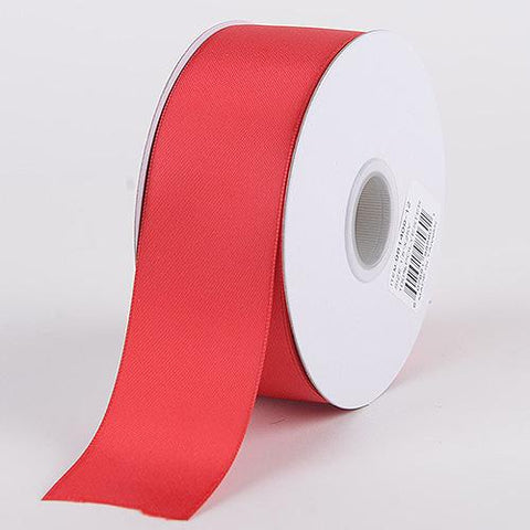 Red - Satin Ribbon Double Face - ( W: 2-1/2 Inch | L: 25 Yards ) FuzzyFabric - Wholesale Ribbons, Tulle Fabric, Wreath Deco Mesh Supplies