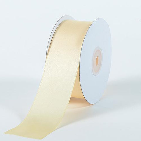 Ivory - Satin Ribbon Double Face - ( W: 2-1/2 Inch | L: 25 Yards ) FuzzyFabric - Wholesale Ribbons, Tulle Fabric, Wreath Deco Mesh Supplies