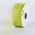 Apple Green - Organza Ribbon with Glitters Wired Edge - ( W: 5/8 Inch | L: 25 Yards ) FuzzyFabric - Wholesale Ribbons, Tulle Fabric, Wreath Deco Mesh Supplies
