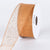 Old Gold - Organza Ribbon with Glitters Wired Edge - ( W: 5/8 Inch | L: 25 Yards ) FuzzyFabric - Wholesale Ribbons, Tulle Fabric, Wreath Deco Mesh Supplies
