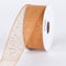 Old Gold - Organza Ribbon with Glitters Wired Edge - ( W: 5/8 Inch | L: 25 Yards ) FuzzyFabric - Wholesale Ribbons, Tulle Fabric, Wreath Deco Mesh Supplies