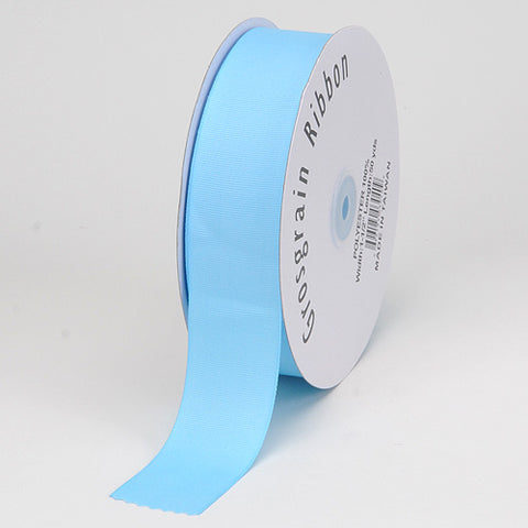 Light Blue - Grosgrain Ribbon Solid Color - ( W: 7/8 Inch | L: 50 Yards ) FuzzyFabric - Wholesale Ribbons, Tulle Fabric, Wreath Deco Mesh Supplies