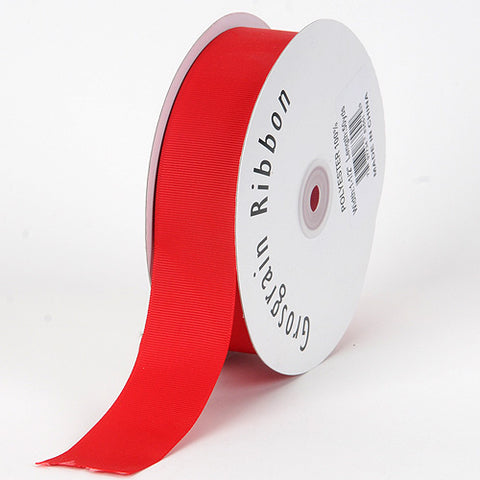 Red - Grosgrain Ribbon Solid Color - ( W: 3/8 Inch | L: 50 Yards ) FuzzyFabric - Wholesale Ribbons, Tulle Fabric, Wreath Deco Mesh Supplies