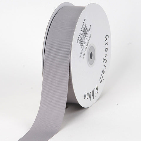 Silver - Grosgrain Ribbon Solid Color - ( W: 1-1/2 Inch | L: 50 Yards ) FuzzyFabric - Wholesale Ribbons, Tulle Fabric, Wreath Deco Mesh Supplies