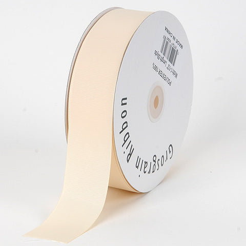 Ivory - Grosgrain Ribbon Solid Color - ( W: 7/8 Inch | L: 50 Yards ) FuzzyFabric - Wholesale Ribbons, Tulle Fabric, Wreath Deco Mesh Supplies