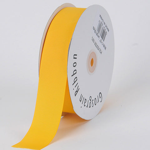 Daffodil - Grosgrain Ribbon Solid Color - ( W: 3/8 Inch | L: 50 Yards ) FuzzyFabric - Wholesale Ribbons, Tulle Fabric, Wreath Deco Mesh Supplies