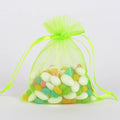 Apple Green - Organza Bags - ( 6 x 9 Inch - 10 Bags ) FuzzyFabric - Wholesale Ribbons, Tulle Fabric, Wreath Deco Mesh Supplies