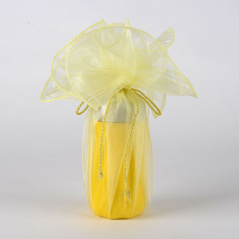 Organza Wrapper with Cord - Baby Maize FuzzyFabric - Wholesale Ribbons, Tulle Fabric, Wreath Deco Mesh Supplies