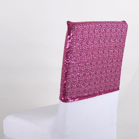 Fuchsia Duchess Sequin Chair Top Covers FuzzyFabric - Wholesale Ribbons, Tulle Fabric, Wreath Deco Mesh Supplies