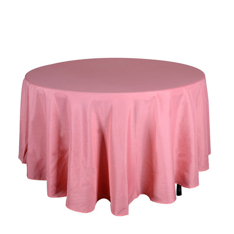 Coral - 108 Inch Polyester Round Tablecloths FuzzyFabric - Wholesale Ribbons, Tulle Fabric, Wreath Deco Mesh Supplies