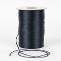 Black - Satin Rat Tail Cord ( 2mm x 200 Yards ) FuzzyFabric - Wholesale Ribbons, Tulle Fabric, Wreath Deco Mesh Supplies