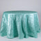 Aqua Blue - 132 inch Pintuck Satin Round Tablecloths FuzzyFabric - Wholesale Ribbons, Tulle Fabric, Wreath Deco Mesh Supplies