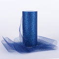 Navy Blue - Premium Glitter Tulle Fabric ( W: 6 Inch | L: 10 Yards ) FuzzyFabric - Wholesale Ribbons, Tulle Fabric, Wreath Deco Mesh Supplies