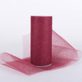 Burgundy - Premium Glitter Tulle Fabric ( W: 6 Inch | L: 10 Yards ) FuzzyFabric - Wholesale Ribbons, Tulle Fabric, Wreath Deco Mesh Supplies