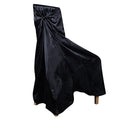 Black - Universal Satin Chair Cover FuzzyFabric - Wholesale Ribbons, Tulle Fabric, Wreath Deco Mesh Supplies