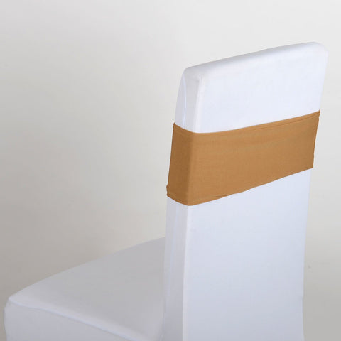 Gold Spandex Chair Sashes FuzzyFabric - Wholesale Ribbons, Tulle Fabric, Wreath Deco Mesh Supplies