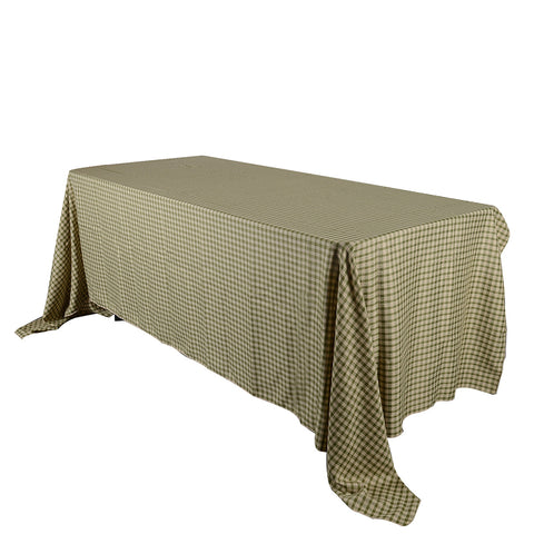 Dark Green - 58 x 126 inch Checkered / Plaid Rectangle Tablecloths FuzzyFabric - Wholesale Ribbons, Tulle Fabric, Wreath Deco Mesh Supplies