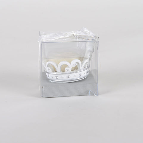 Princess Crown Candle FuzzyFabric - Wholesale Ribbons, Tulle Fabric, Wreath Deco Mesh Supplies