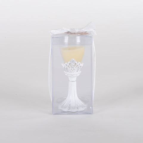 Princess Crown Toasting Flute Candle FuzzyFabric - Wholesale Ribbons, Tulle Fabric, Wreath Deco Mesh Supplies