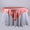 Coral - 72 x 72 Inch Satin Square Table Overlays FuzzyFabric - Wholesale Ribbons, Tulle Fabric, Wreath Deco Mesh Supplies
