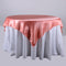 Coral - 60 x 60 Inch Satin Square Table Overlays FuzzyFabric - Wholesale Ribbons, Tulle Fabric, Wreath Deco Mesh Supplies