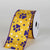 Yellow Satin Purple Paw Prints White Dots Ribbon ( 2-1/2 Inch x 10 Yards ) FuzzyFabric - Wholesale Ribbons, Tulle Fabric, Wreath Deco Mesh Supplies