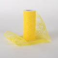 Yellow - Lace Roll ( W: 6 Inch | L: 10 Yards ) FuzzyFabric - Wholesale Ribbons, Tulle Fabric, Wreath Deco Mesh Supplies