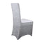 Silver - Metallic Spandex Chair Cover FuzzyFabric - Wholesale Ribbons, Tulle Fabric, Wreath Deco Mesh Supplies