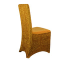 Gold - Metallic Spandex Chair Cover FuzzyFabric - Wholesale Ribbons, Tulle Fabric, Wreath Deco Mesh Supplies