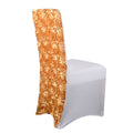 Gold - Rosette Spandex Chair Cover FuzzyFabric - Wholesale Ribbons, Tulle Fabric, Wreath Deco Mesh Supplies