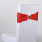 Spandex Chair Sash with Buckle - Red 5 pieces FuzzyFabric - Wholesale Ribbons, Tulle Fabric, Wreath Deco Mesh Supplies