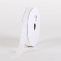White Metallic Glitter Ribbon - ( W: 5/8 Inch | L: 25 Yards ) FuzzyFabric - Wholesale Ribbons, Tulle Fabric, Wreath Deco Mesh Supplies