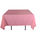 Coral - 70 x 70 inch Polyester Square Tablecloths FuzzyFabric - Wholesale Ribbons, Tulle Fabric, Wreath Deco Mesh Supplies