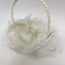 Flower Girl Baskets Ivory ( 10 Inch x 8 Inch ) 4089I FuzzyFabric - Wholesale Ribbons, Tulle Fabric, Wreath Deco Mesh Supplies