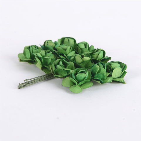 12 Paper Flowers Apple Paper Rose Flowers (12x12) FuzzyFabric - Wholesale Ribbons, Tulle Fabric, Wreath Deco Mesh Supplies