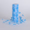 Turquoise - Bow Design Tulle Roll ( W: 6 Inch | L: 10 Yards ) FuzzyFabric - Wholesale Ribbons, Tulle Fabric, Wreath Deco Mesh Supplies