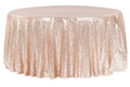 Blush - 120 inch Duchess Sequin Round Tablecloths FuzzyFabric - Wholesale Ribbons, Tulle Fabric, Wreath Deco Mesh Supplies