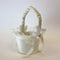 Flower Girl Baskets Ivory ( 7 Inch Tall ) - 4032I FuzzyFabric - Wholesale Ribbons, Tulle Fabric, Wreath Deco Mesh Supplies