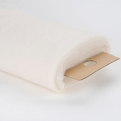 Ivory - 108 Inch by 50 Yards Fabric Tulle Bolt FuzzyFabric - Wholesale Ribbons, Tulle Fabric, Wreath Deco Mesh Supplies