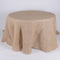 90 Inch Fine Rustic Jute Burlap Round Tablecloths FuzzyFabric - Wholesale Ribbons, Tulle Fabric, Wreath Deco Mesh Supplies