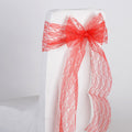 Red - 7 x 106 inch Lace Chair Sashes ( 5 Pieces ) FuzzyFabric - Wholesale Ribbons, Tulle Fabric, Wreath Deco Mesh Supplies