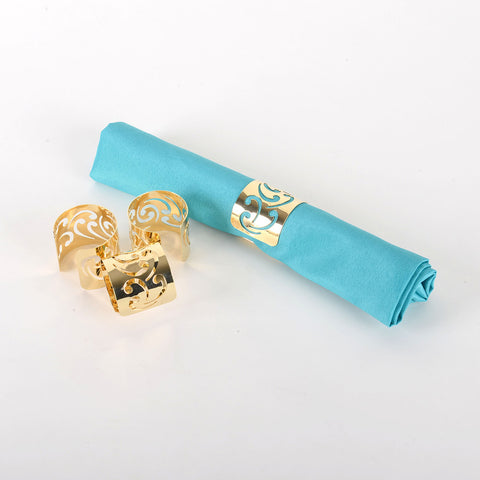 Napkin Rings NR001G - 4pcs FuzzyFabric - Wholesale Ribbons, Tulle Fabric, Wreath Deco Mesh Supplies