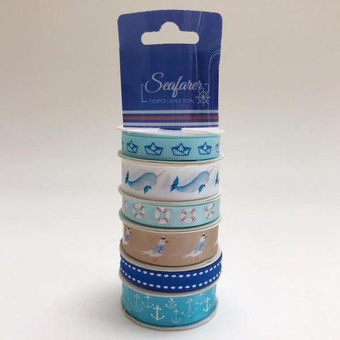 Ocean DIY Ribbon Gift Set FuzzyFabric - Wholesale Ribbons, Tulle Fabric, Wreath Deco Mesh Supplies