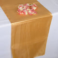 Old Gold - 12 x 108 inch Satin Table Runner FuzzyFabric - Wholesale Ribbons, Tulle Fabric, Wreath Deco Mesh Supplies