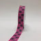Hot Pink with Black - Square Design Grosgrain Ribbon ( 7/8 inch | 25 Yards ) FuzzyFabric - Wholesale Ribbons, Tulle Fabric, Wreath Deco Mesh Supplies