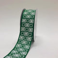 Emerald - Square Design Grosgrain Ribbon ( 1-1/2 inch | 25 Yards ) FuzzyFabric - Wholesale Ribbons, Tulle Fabric, Wreath Deco Mesh Supplies