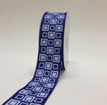 Royal Blue - Square Design Grosgrain Ribbon ( 1-1/2 inch | 25 Yards ) FuzzyFabric - Wholesale Ribbons, Tulle Fabric, Wreath Deco Mesh Supplies