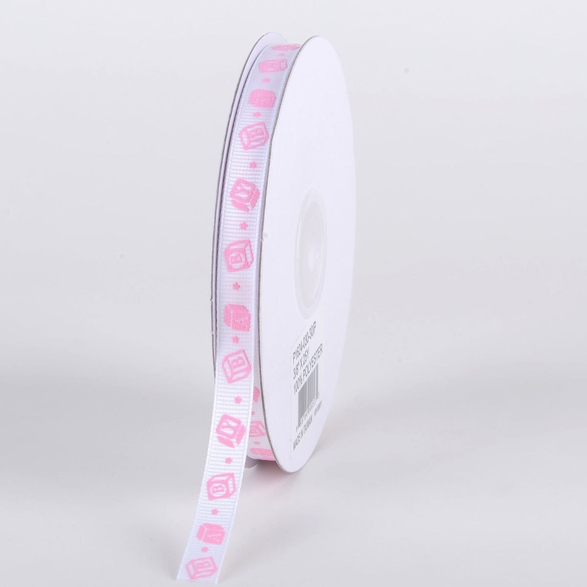 Pink - BABY Blocks - Grosgrain Ribbon Baby Design ( W: 3/8 inch | L: 25 ...