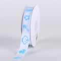 Blue - Baby Face - Grosgrain Ribbon Baby  Design ( W: 7/8 inch | L: 25 Yards ) FuzzyFabric - Wholesale Ribbons, Tulle Fabric, Wreath Deco Mesh Supplies